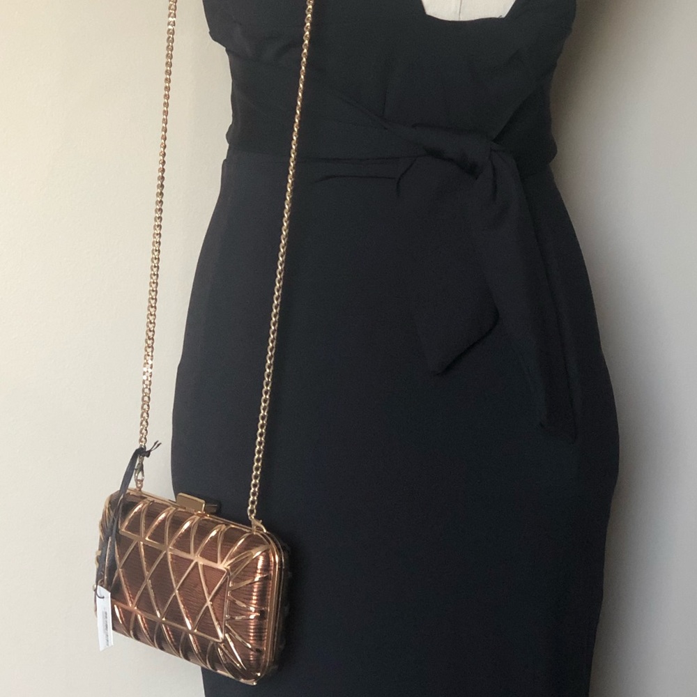NWT COLETTE HARD CASE Clutches Metal Bronze Colour - Picture 3 of 8
